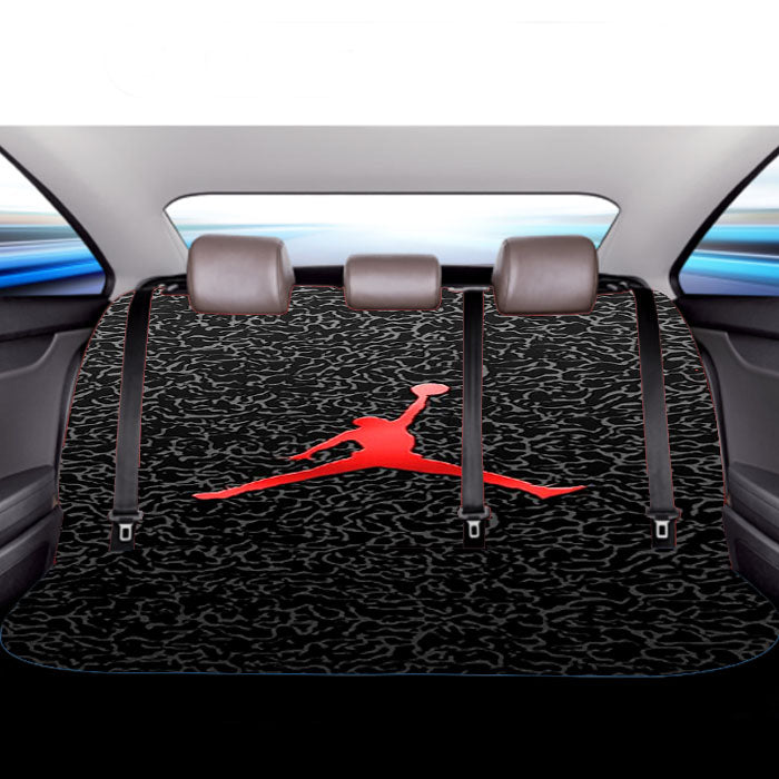 Jordan Nba Texture Car Back Rear Seat Covers