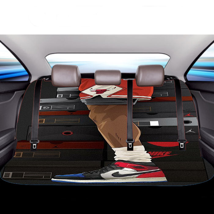 Jordan Sneaker Collection Illustration Car Back Rear Seat Covers