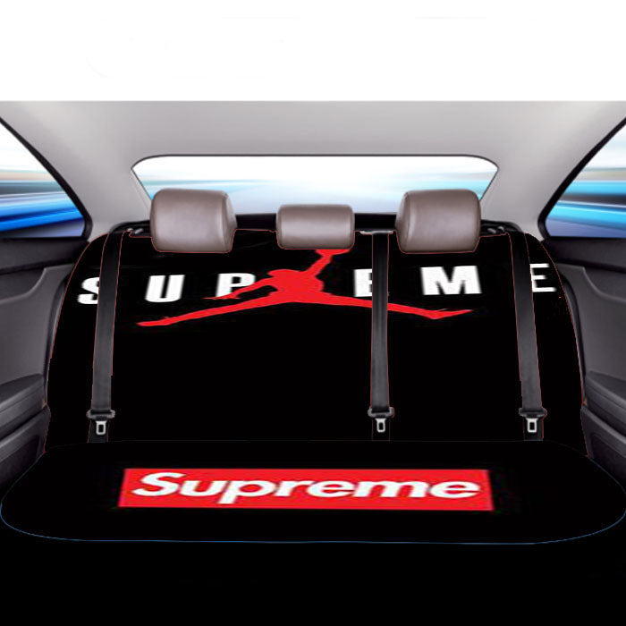 Jordan Supreme Black Car Back Rear Seat Covers