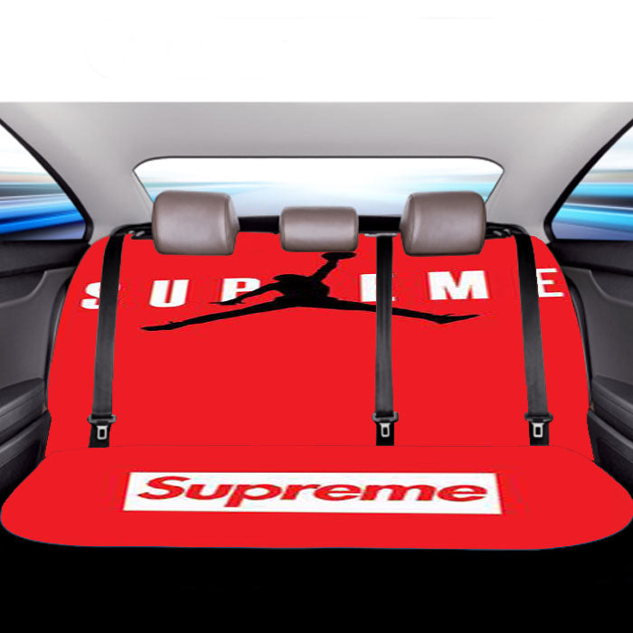 Jordan Supreme Red Car Back Rear Seat Covers