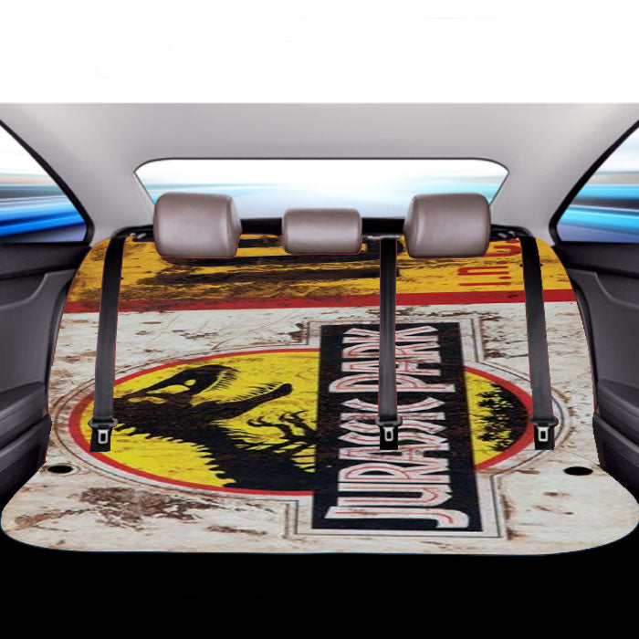 Jurassic Park Jeep License Plate 10 Car Back Rear Seat Covers