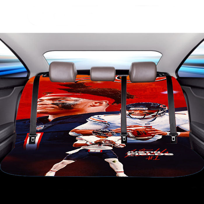 Justin Fields Chicago Bears Car Back Rear Seat Covers