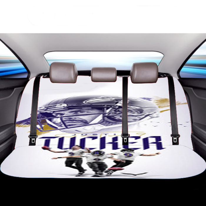 Justin Tucker Baltimore Ravens Car Back Rear Seat Covers