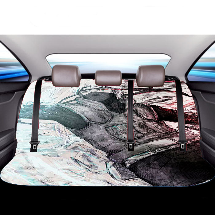Kakashi Hatake Pencil Sketch Car Back Rear Seat Covers