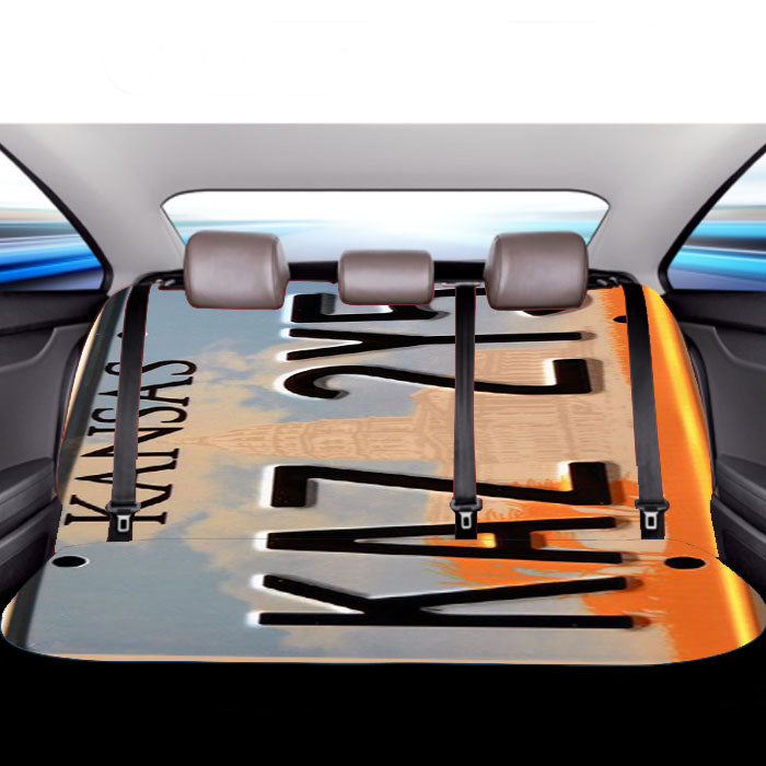 Kansas License Plate Car Back Rear Seat Covers