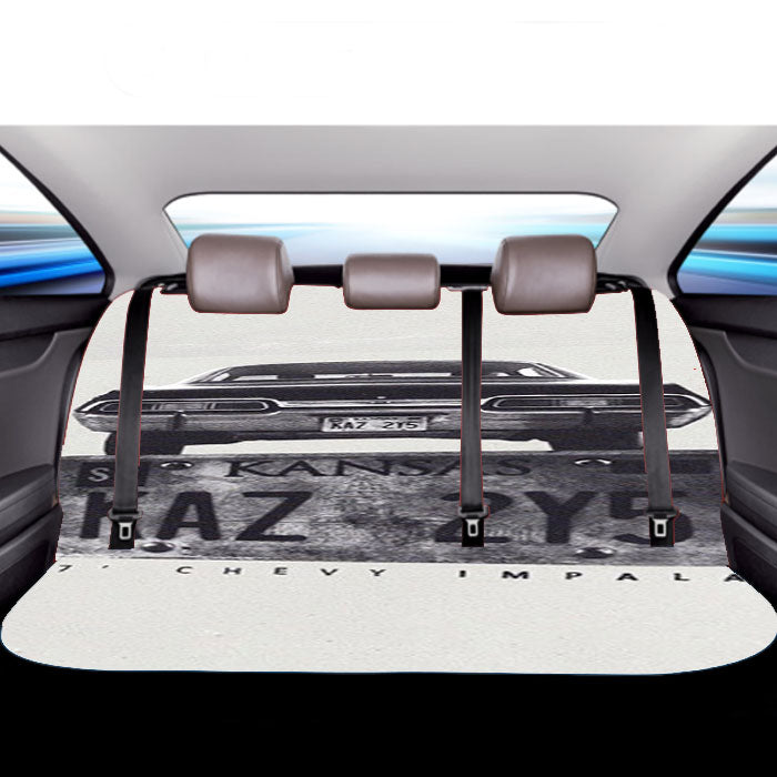 Kansas Supernatural Plate Car Back Rear Seat Covers