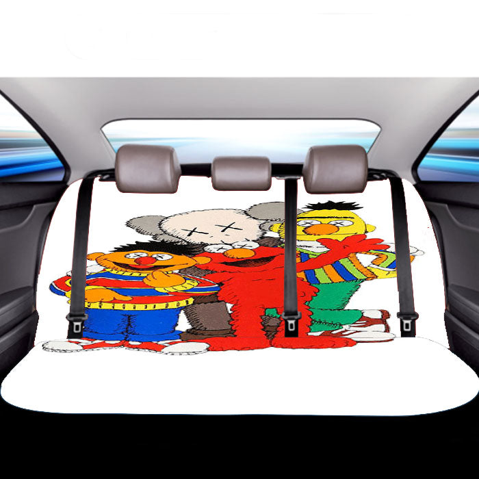 Kaws And Sesame Street Car Back Rear Seat Covers