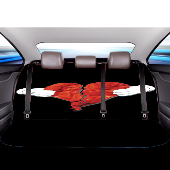 Kaws Broken Hearth Car Back Rear Seat Covers