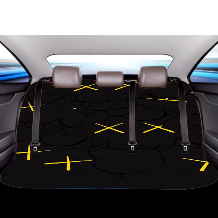 Kaws In Black Car Back Rear Seat Covers