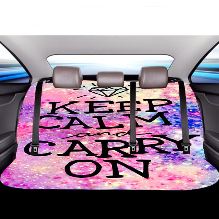 Keep Calm And Carry On August Car Back Rear Seat Covers