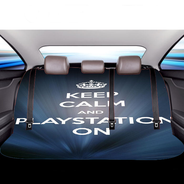Keep Calm And Play Playstation Car Back Rear Seat Covers