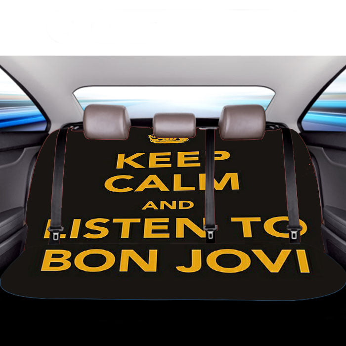 Keep Calm Bonjovi Car Back Rear Seat Covers