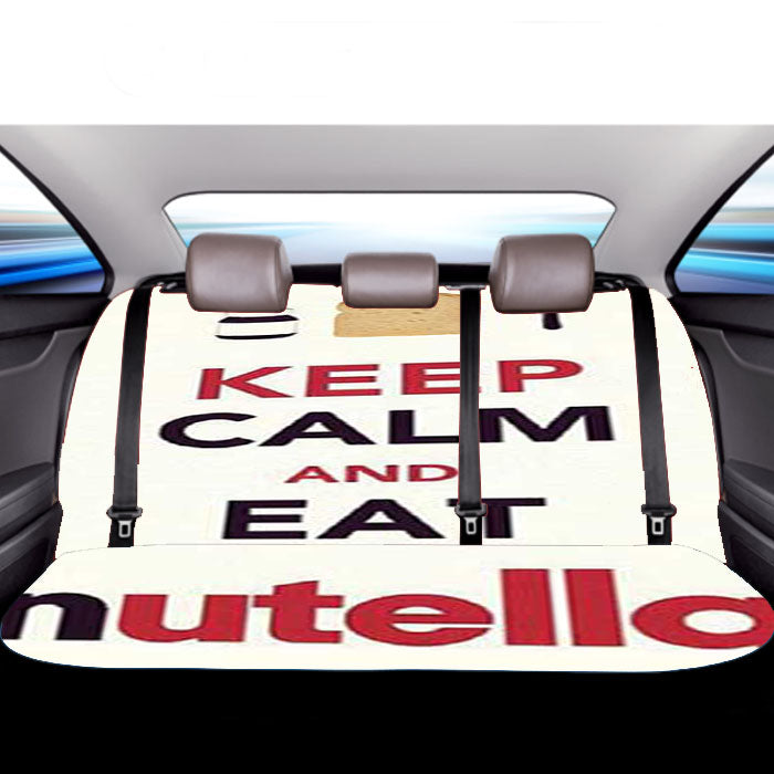 Keep Calm Eat Nutella Car Back Rear Seat Covers