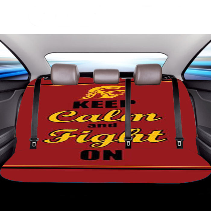 Keep Calm Fight On Usc Car Back Rear Seat Covers