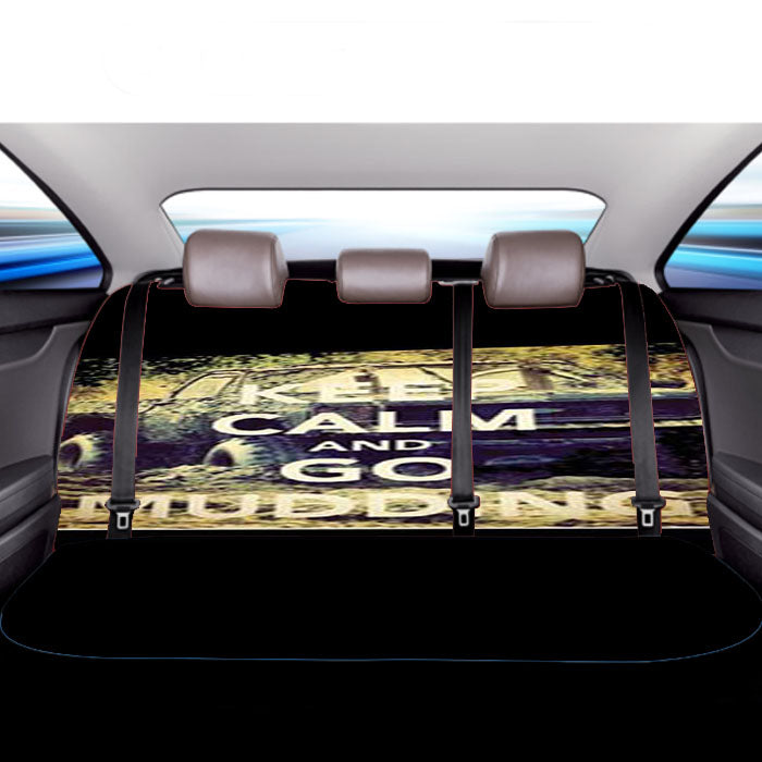 Keep Calm Go Mudding Car Back Rear Seat Covers