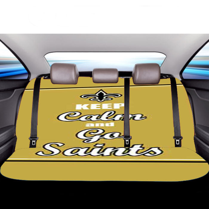 Keep Calm Go Saints Car Back Rear Seat Covers