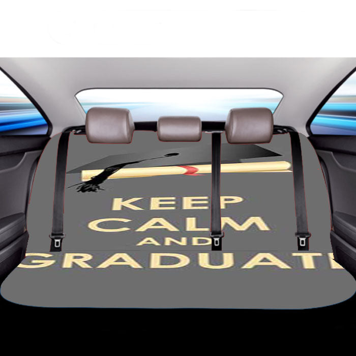 Keep Calm Graduate Car Back Rear Seat Covers