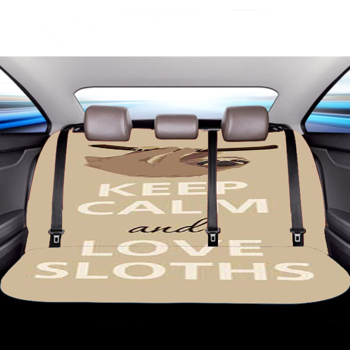 Keep Calm Love Sloths Car Back Rear Seat Covers