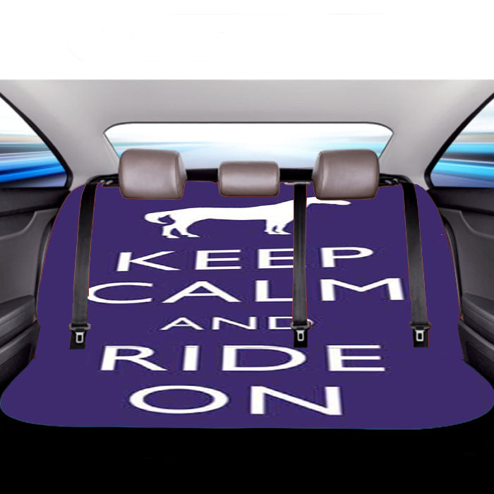 Keep Calm Ride On Car Back Rear Seat Covers