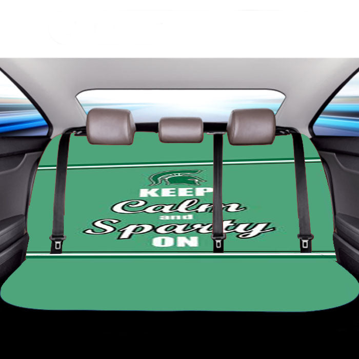 Keep Calm Sparty On Car Back Rear Seat Covers