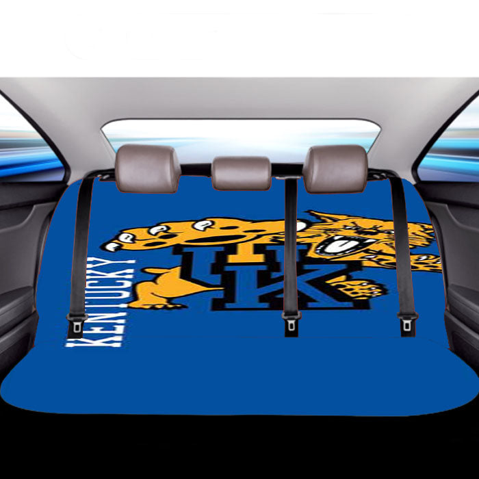 Kentucky Wildcats On Blue Car Back Rear Seat Covers