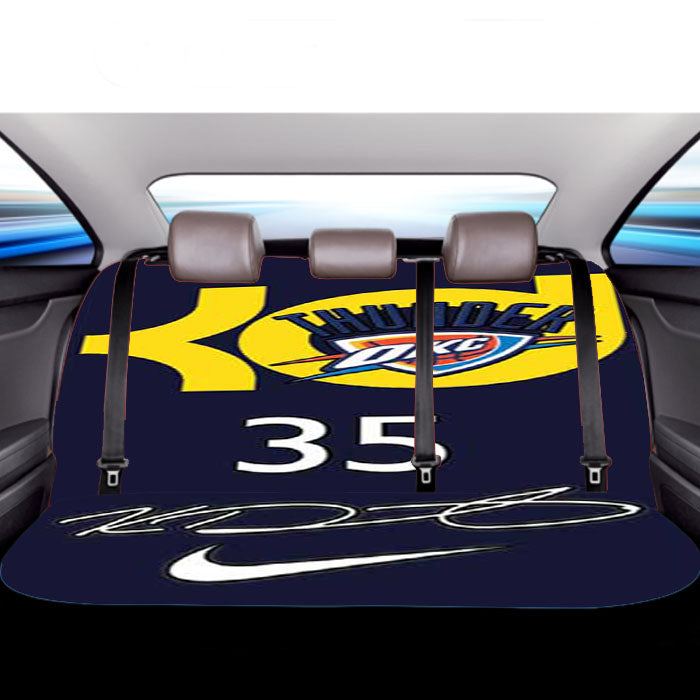 Kevin Durant Autograph Blue Car Back Rear Seat Covers