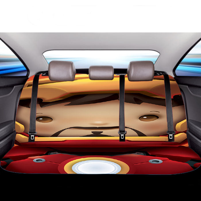 Kid Hero Iron Man Car Back Rear Seat Covers