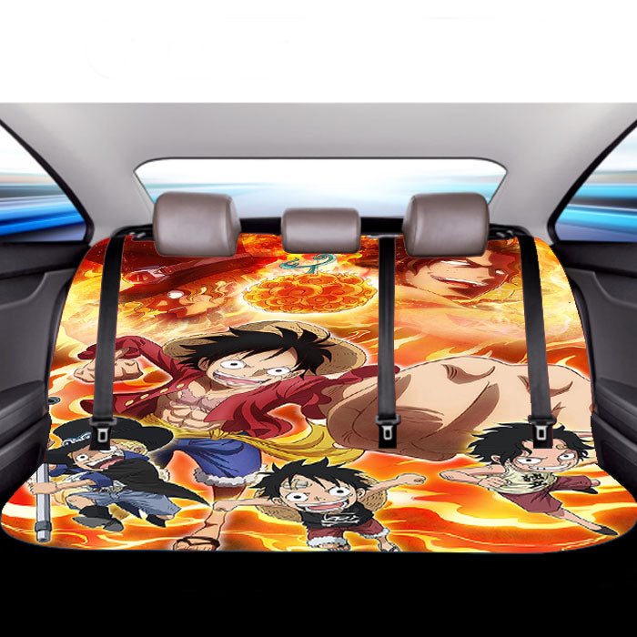 Kid Luffy Sabo And Ace One Piece Characters Car Back Rear Seat Covers