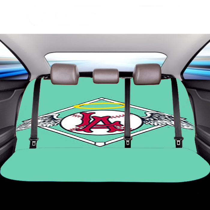 La Baseball Logo Light Blue Car Back Rear Seat Covers