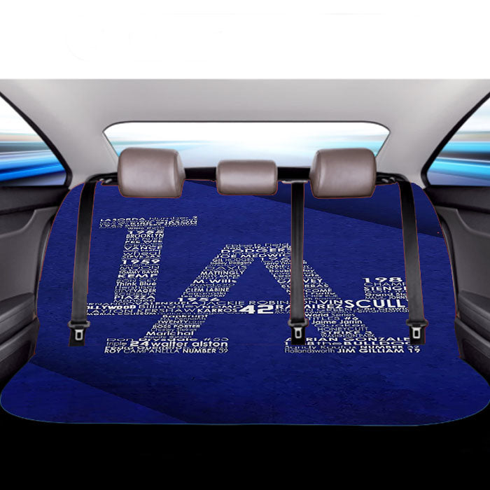 La Dodgers Typography Car Back Rear Seat Covers