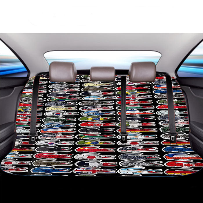 Lacoste World Flag Car Back Rear Seat Covers