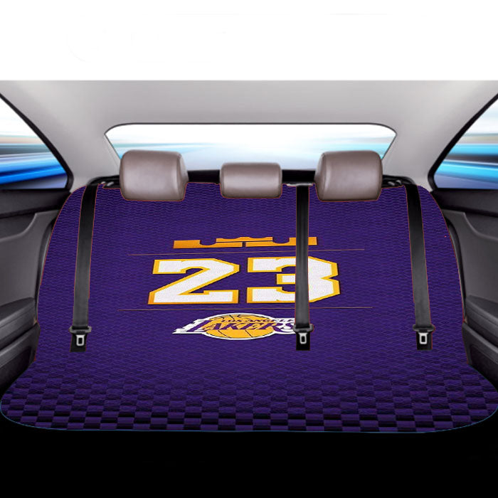Lakers 23 Los Angeles Texture Car Back Rear Seat Covers