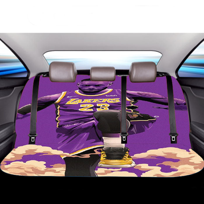 Lakers 23 Purple Team Car Back Rear Seat Covers