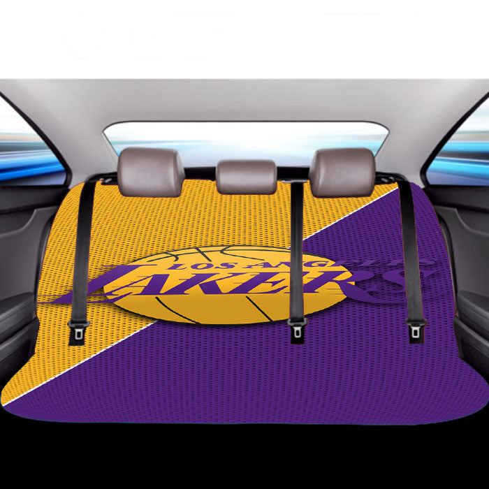 Lakers Team Yellow Purple Car Back Rear Seat Covers