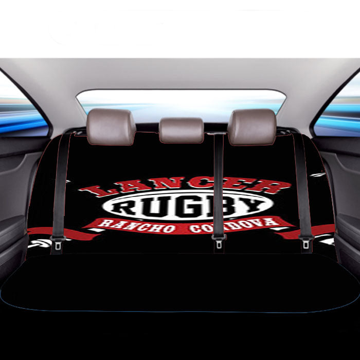 Lancer Rugby Logo Black Car Back Rear Seat Covers