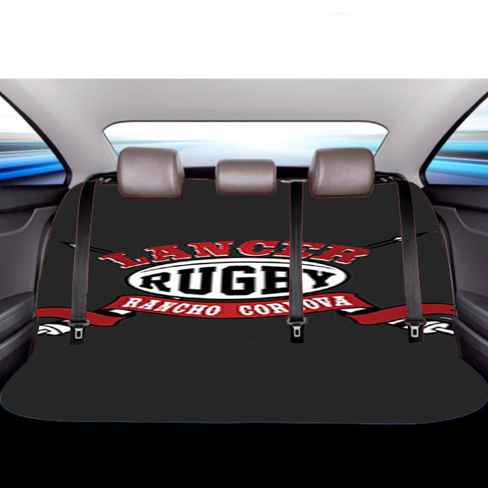 Lancer Rugby Logo Grey Car Back Rear Seat Covers