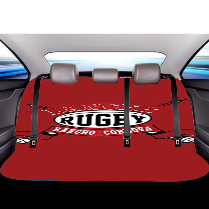 Lancer Rugby Logo Red Car Back Rear Seat Covers