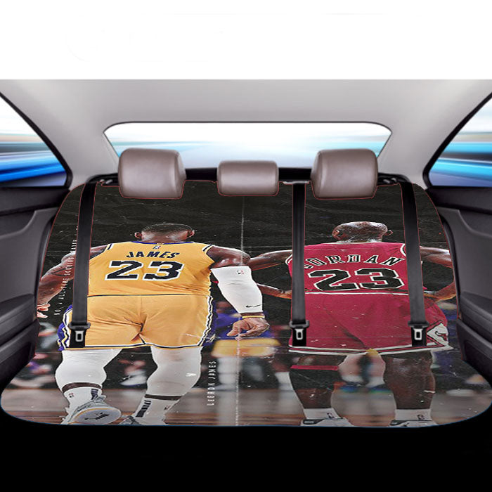 Lebron James And Jordan Nba Car Back Rear Seat Covers