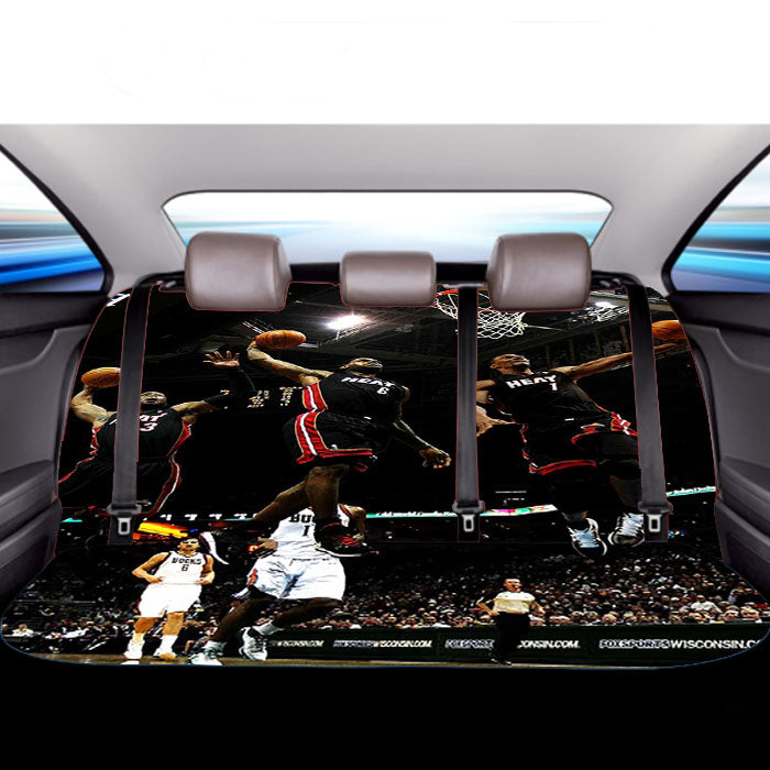 Lebron James Heat Dunk Car Back Rear Seat Covers