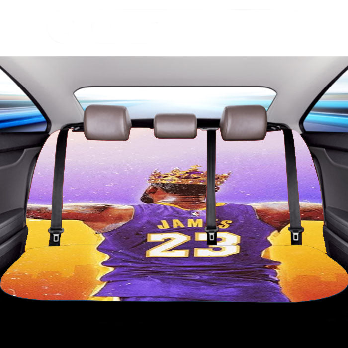 Lebron James Lakers Crown Car Back Rear Seat Covers
