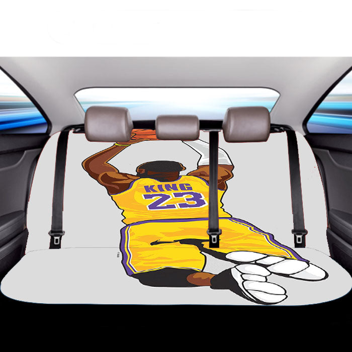 Lebron Lakers Custom Car Back Rear Seat Covers