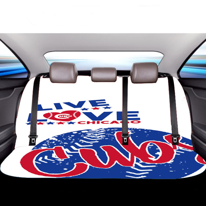 Live Love Chicago Cubs Car Back Rear Seat Covers