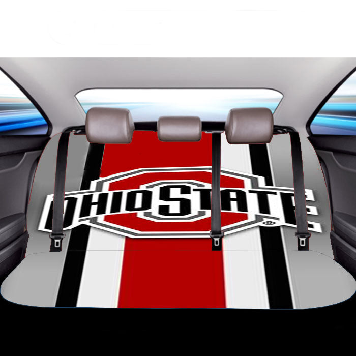 Logo Ohio State Buckeyes Car Back Rear Seat Covers