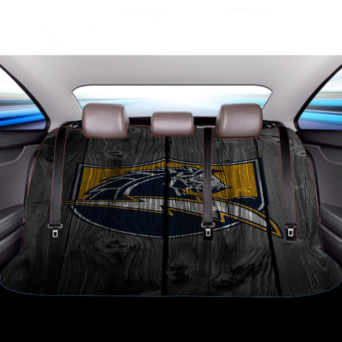Los Angeles Chargers Logo Dark Wood Wallpaper Car Back Rear Seat Covers