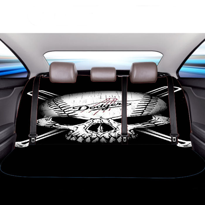 Los Angeles Dodgers Skull Car Back Rear Seat Covers