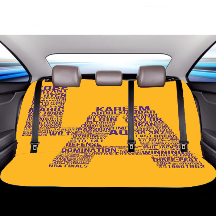 Los Angeles Lakers Typography Car Back Rear Seat Covers