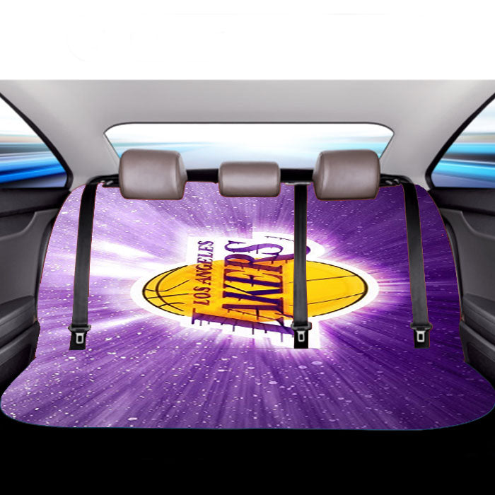 Los Angles Lakers Purple Color Galaxy Car Back Rear Seat Covers