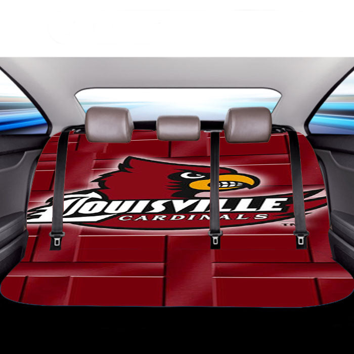 Louisville Cardinal Logo Car Back Rear Seat Covers