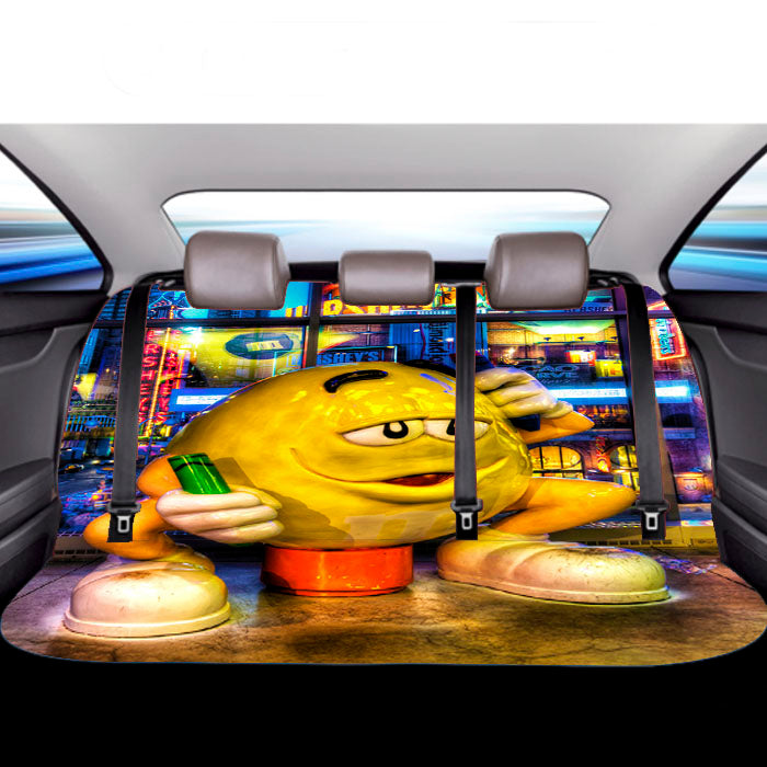M&M'S Yellow New York Car Back Rear Seat Covers