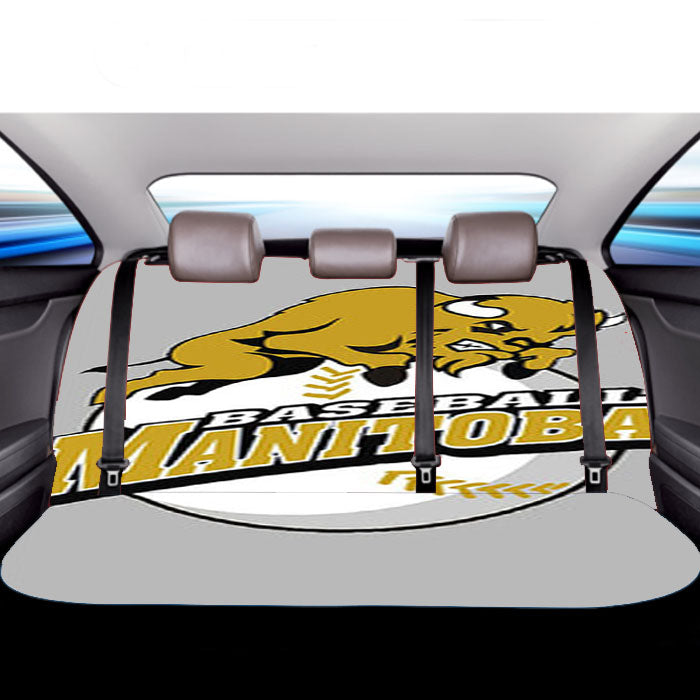 Manitoba Baseball Logo Gray Car Back Rear Seat Covers